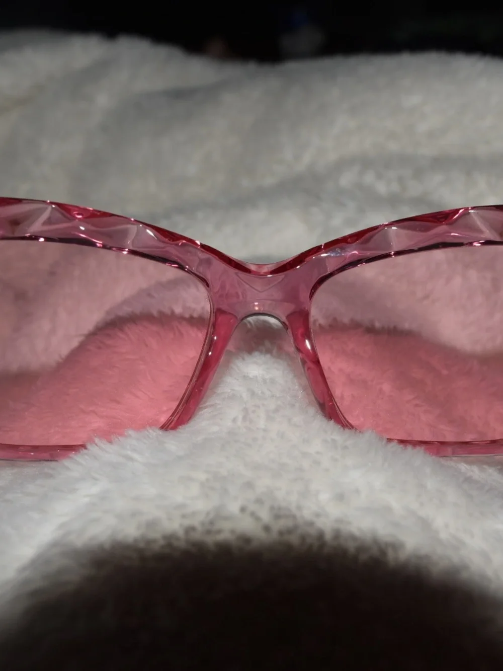 Pink Sunglasses with Decorative Stud Accent - Women's Accessories